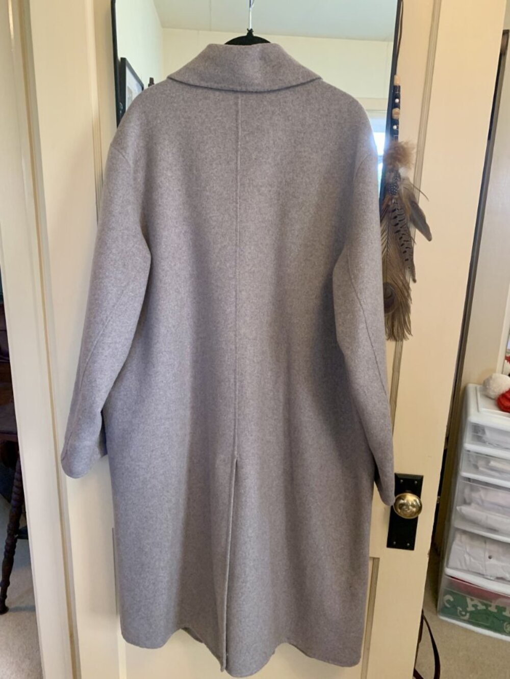 MANGO Handmade Oversized Wool Coat XL Medium Brown - Picture 10 of 15